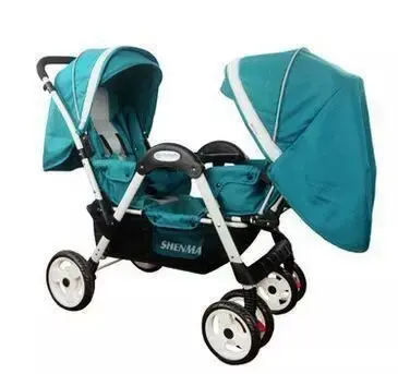 

Twin baby stroller double face-to-face shockproof collapsible trolley can sitting and lying
