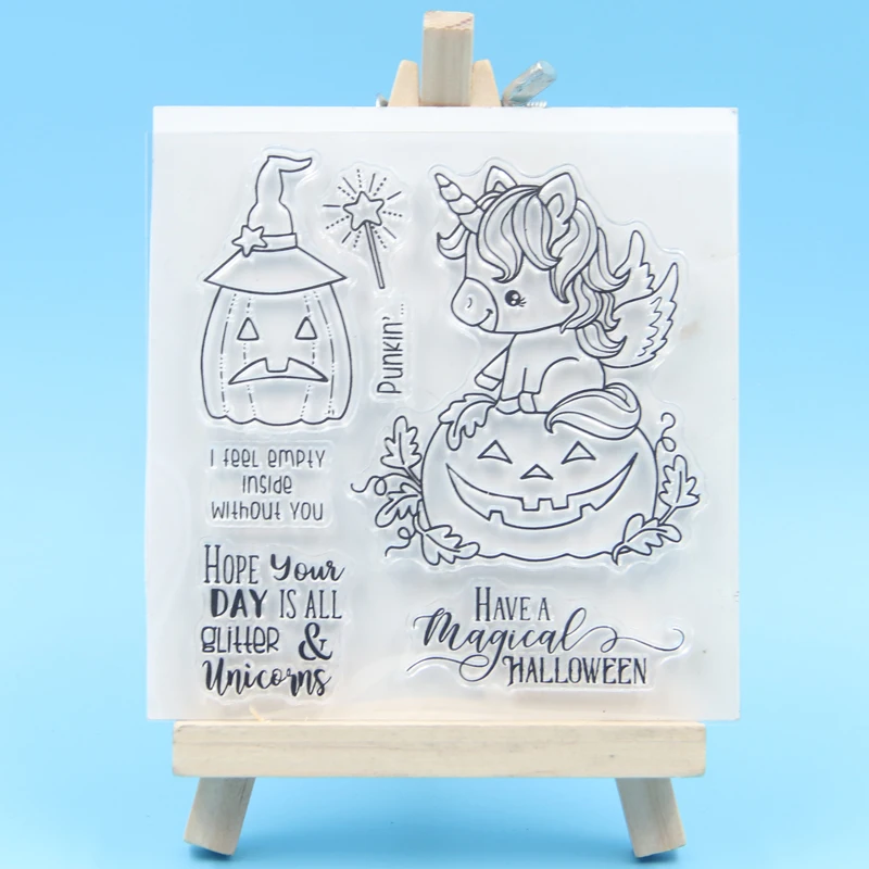

Halloween Unicorn Transparent Clear Stamp for DIY scrapbooking/Card Making BC23