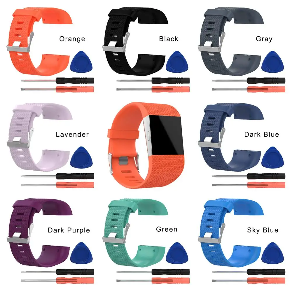 

Replacement TPE Band Watch Strap For Fitbit Surge Smart Bracelet Wrist Strap With Repair Tool Soft Comfortable Silicone Strap
