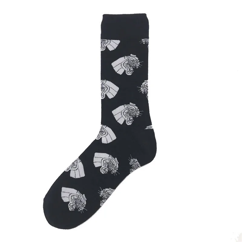 Брендовые качественные Веселые носки для мужчин 27 цветов геометрические алмазные носки с вишней мужские чесаные хлопковые Calcetines Largos Hombre - Цвет: 1913C