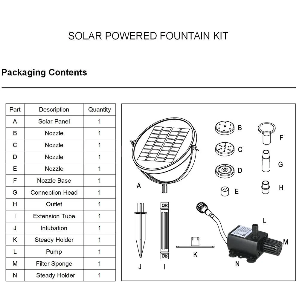 Solar Fountain Floating Water Pump Solar Panel Kit Garden Plants Watering Fountain Pool Watering Submersible Garden Decoration