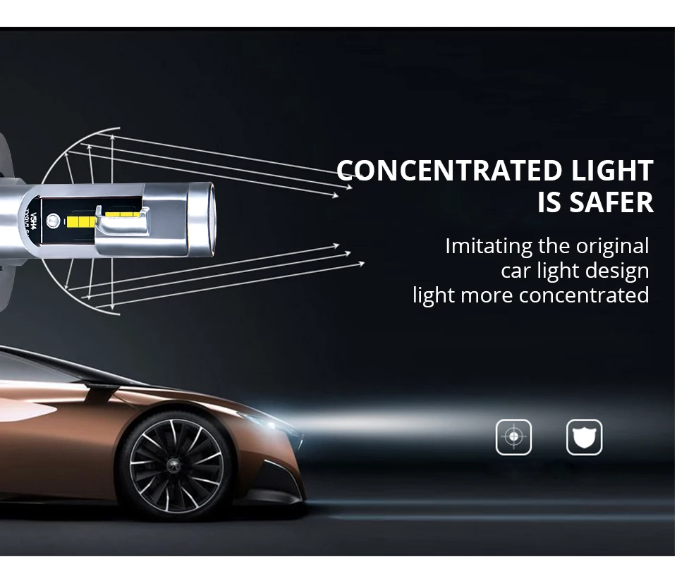 H7 светодиодный H4 фар автомобиля 50 Вт 10000LM H15 H1 H3 H11 9005 9006 H8 H9 9004 9007 9012 PSX24 PSX26 2200K 3200K 6500K 8000K CSP ампулы