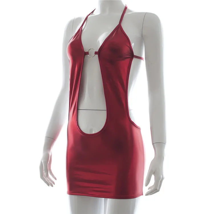 2016 Sexy Lingerie Backless Exotic SM Leather Costume Lingerie Night Club Dance Stage Costume font b