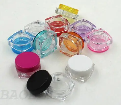 New Arrive Mix Color 5g Small Empty Cosmetic Refillable Bottles Plastic Eyeshadow font b Makeup b
