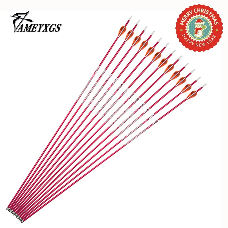 

6/12/24Pcs Archery 800 Spine VAP 31.5inch Pure Carbon Arrows Not Removable Arrowhead For Compound Recurve Bow Shooting Accessory