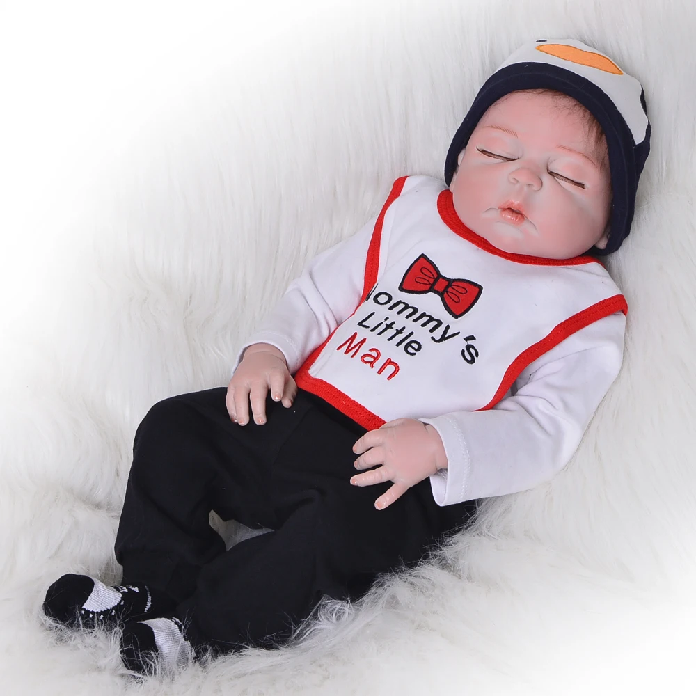 

57cm reborn Full body soft Silicone babies sale boy doll vinyl Newborn reborn toddler kid Birthday Gift Play House Bathe Toys