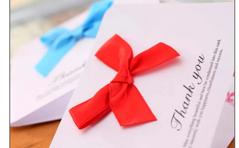 DoreenBeads 5 шт. галстук-бабочка подарочные карты с конвертами мини Открытка спасибо приглашение на день рождения год сообщение карты