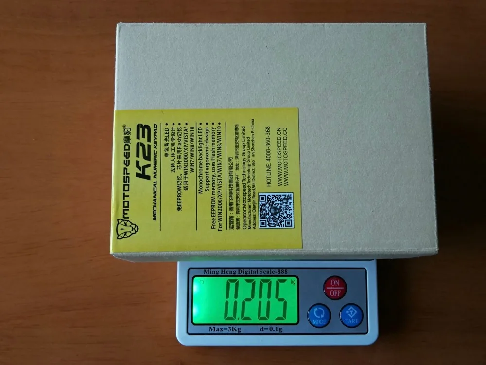 fio 21 teclas mini numpad led backlight