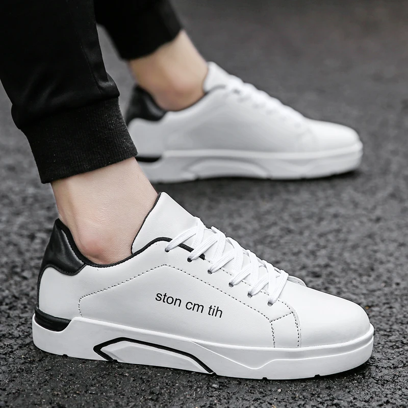 

Hot Sale Men White/black/red Shoes Fashion Spring Summer Casual Men Shoes Lace-up Breathable Men Casual Shoes 5