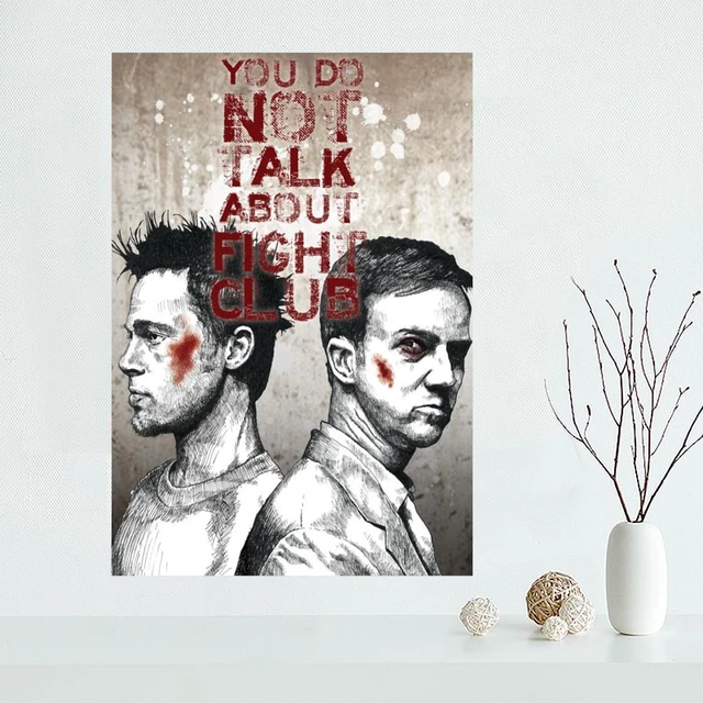 Hot Sale Custom Fight Club Canvas Poster Home Decor Poster Print creative  mural art More Size