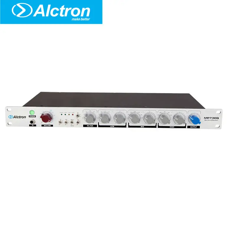 Alctron MP73EQ High-End микрофон/инструмент предусилитель и эквалайзер, Pro Mic/Line предусилитель микрофона и эквалайзер