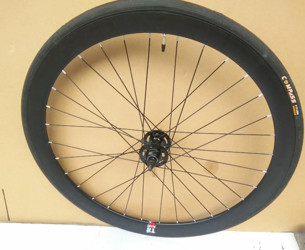 Top Road  bike part  700C  Fixed gear bike wheels ,  ball hubs, 40mm  700C*23 tires Fixed gear bicycle wheels 15