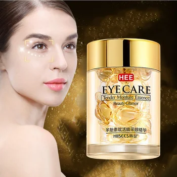 

24K Gold Peptide Wrinkles Eye Ampoule Capsule Eye Serum Anti-Aging Fine Lines Dark Circle Eye Patches Eye Cream 30 Grain