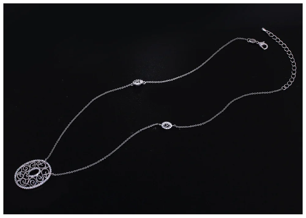 Waliicorners Deluxe Rhodium Color Chain Necklace for Women Spiral Heart Oval Pendant Costume Jewels Collier Bijoux Collana 11 HTB1 YReKeuSBuNjSsplq6ze8pXa0