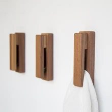 Натуральные деревянные крючки для полотенец Настенные винтажные одиночные вешалки-органайзеры, ручной работы держатель для полотенец