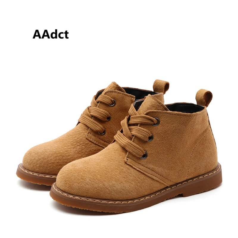 

AAdct Casual leather martin boots for boys Non-slip kids single kids boots High quality fashion children's boots 2018 Autumn