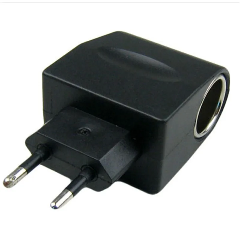 EU Plug 100 240V AC To DC Car Cigarette Lighter Charger Socket Adapter