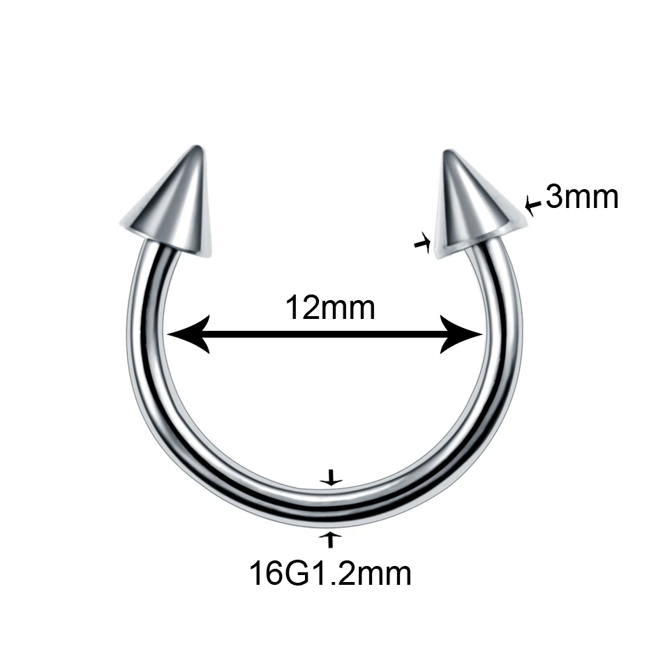 1 шт., титановые пирсинг для носа, пирсинг ушей, спиральная раковина, Daith, кольцо, шпильки для ушей, кольца для губ, Промышленные Штанги, пирсинг языка - Окраска металла: Style 4