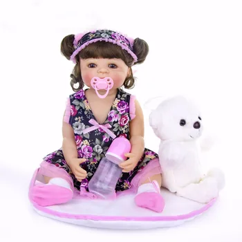 

55cm Reborn Baby Doll Toy For Girl Vinyl Newborn Princess bebes reborn corpo de silicone inteiro realista doll gifts