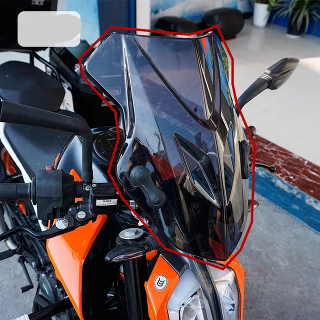 Motorbike For Ktm Duke 390 2017 2018 Duke390 Windscreen Windshield Motorbike For Ktm Duke 390 2017 2018 Duke390 Windscreen Windshield Shield Screen With Bracket