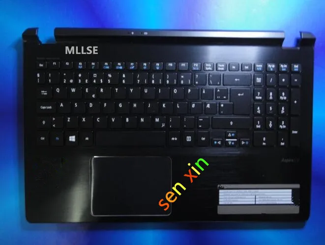 

100% new original Nordic Keyboard with C shell and touchpad board backlight for Acer Aspire V5-573 V5-573G V5-573P black