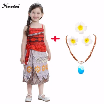 

New Baby Moana Costume Kids Princess Birthday Party Dress Vaiana Moana Cosplay Halloween Costume Girls Child Princess Dress