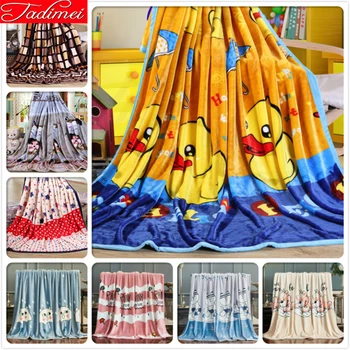 

Duck Pattern Thick Winter Blanket Adult Kid Soft Plush Flannel Bedspreads 120x200 150x200 180x200 200x230 230x250 Sofa Bed Cover