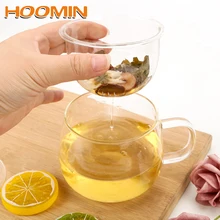 HOOMIN ситечко для чая с листьями, фильтр для кофе, посуда для напитков с заваркой и крышкой, термостойкая стеклянная чашка для чая, прочная 350 мл