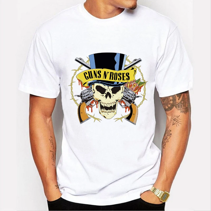 

Famous rock band Guns N Roses Guns guitarist slash Rock Men T Shirt Fashion New Short Sleeve T-shirt Tee Camisetas