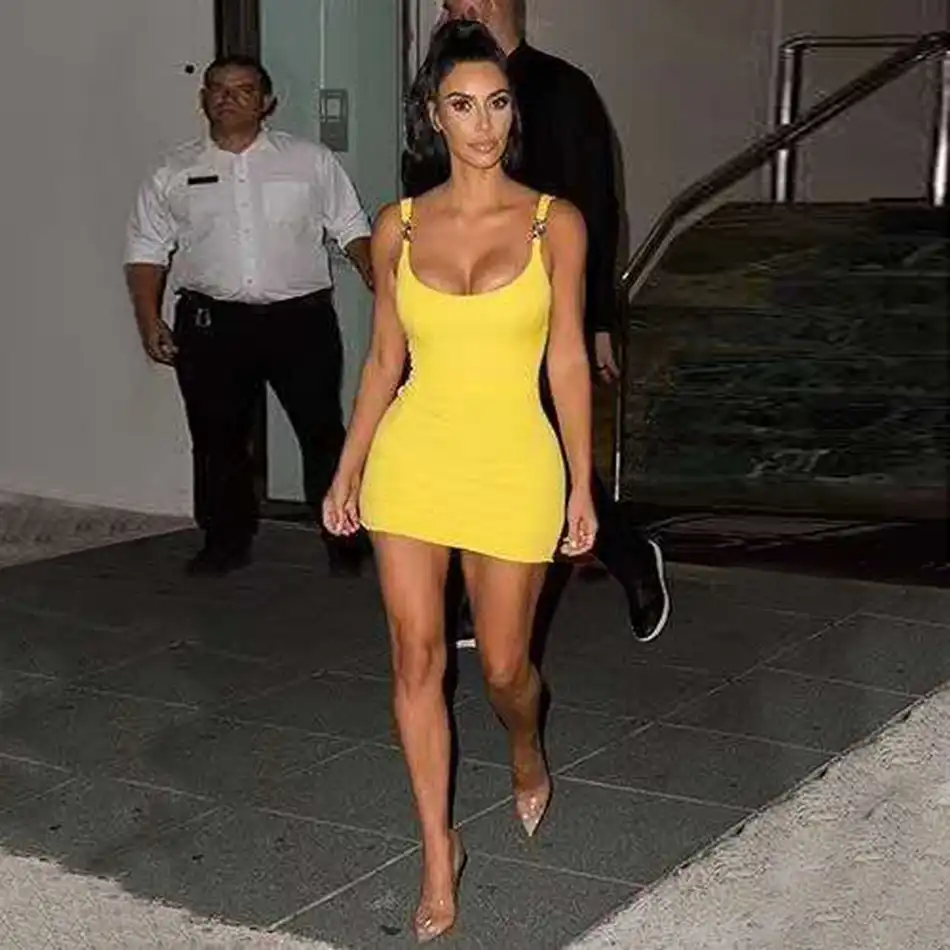 yellow dress night out