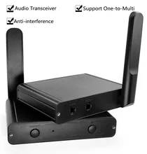 Adaptador sem fio do transceptor de áudio de alta fidelidade da frequência ultraelevada digital música sem fio transmissor de som receptor com 3.5mm cabo de áudio rca