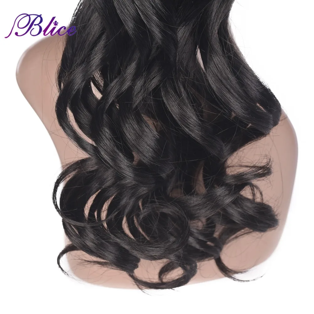 Blice натуральные волнистые конские хвосты чистый цвет синтетический конский хвост наращивание волос термостойкие обертывание круглые волосы для женщин