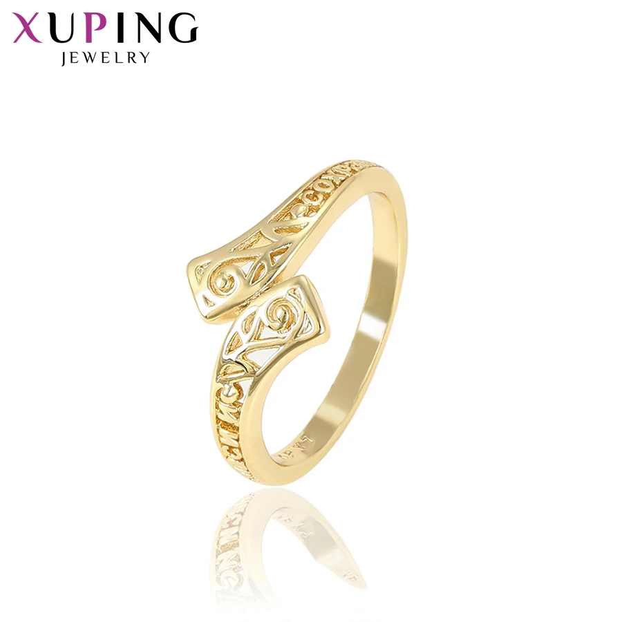 

Xuping Environmental Copper Trendy Light Yellow Gold Color Plated Rings Jewelry Mother's Day Gifts S16-15913