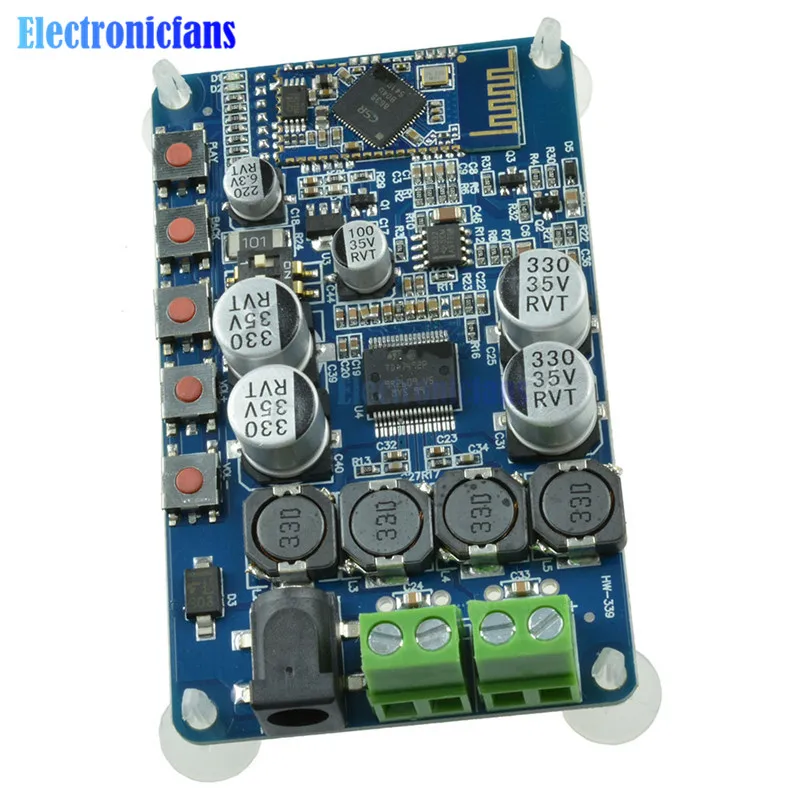 

Power Amplifier Board TDA7492P Wireless Bluetooth 4.0 Receiver Audio Board 2x25W Mini Power Digital Amplifier DIY Dual Channel