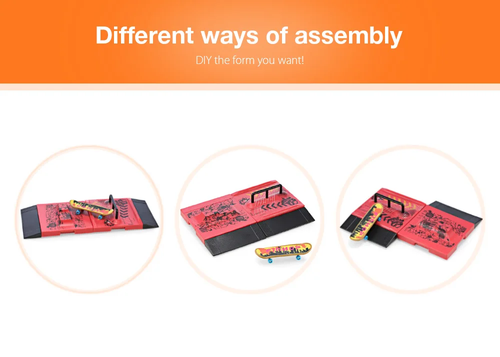 ABS Body Fingerboard Platform Park Kit Educational Finger Toy Popular Present (Random delivery)