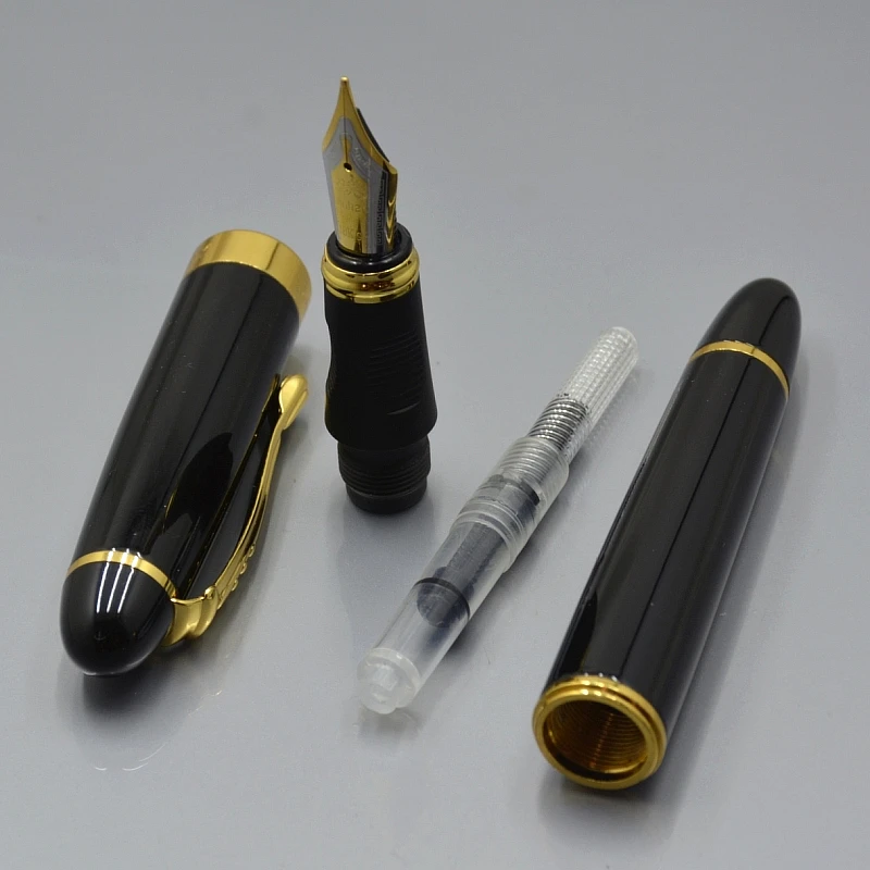 JINHAO X450 класса люкс 0,5 или 1,0 мм наконечник Металл Китайская каллиграфия перьевая ручка, канцелярские принадлежности для офиса, школьные принадлежности, бренд ручек молочного цвета