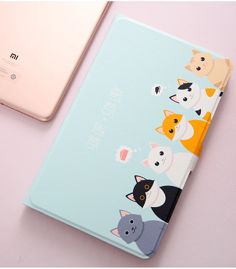 Для Xiaomi mi Pad 4 mi pad4 8,0 дюймов планшет окрашенный тонкий из искусственной кожи Чехол Smart Sleep wake up Чехол Funda+ пленка+ стилус