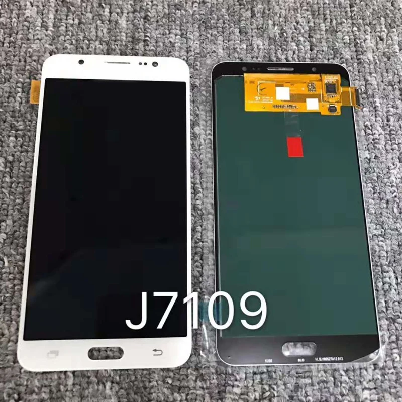 AMOLED lcd 5 ''регулировка яркости для Samsung Galaxy J7 2016 J7109 J7018 ЖК-дисплей с сенсорным