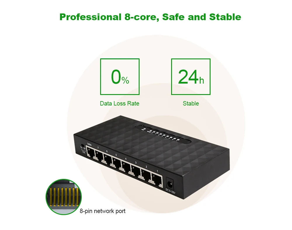 rede rápida switch de rede, rj45 hub