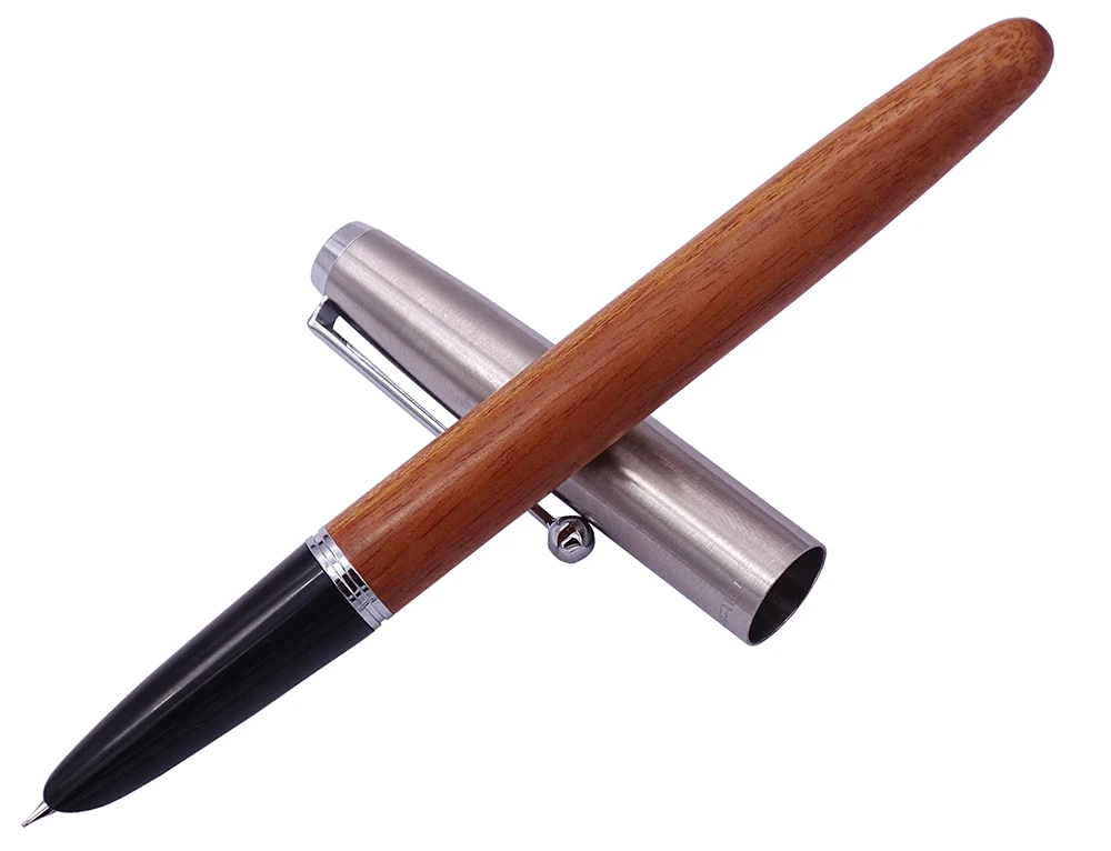 Tampa de Aço Suave para Escritório Lição de Casa Retro Jinhao Rosewood Caneta Fonte Inoxidável Extra Fino Nib 0.38mm Tinta Escrita Escola