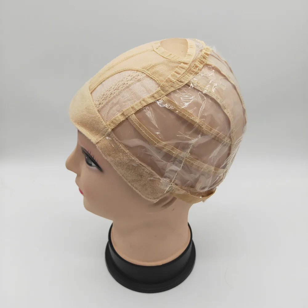 

Wig cap for making wigs with adjustable strap on the back mono crown wig caps