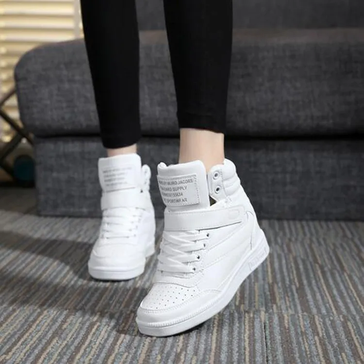 

Spring New Designer Wedges White Platform Sneakers Women Shoes 2018 Tenis Feminino Casual Female Shoes Woman Basket Femme