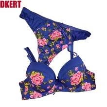 DKERT сексуальные Модные леопардовые стринги и бра, набор Пуш-ап, ABC чашка, глубокий v-образный вырез, бюстгальтер и трусики, набор, французское романтическое Сексуальное белье