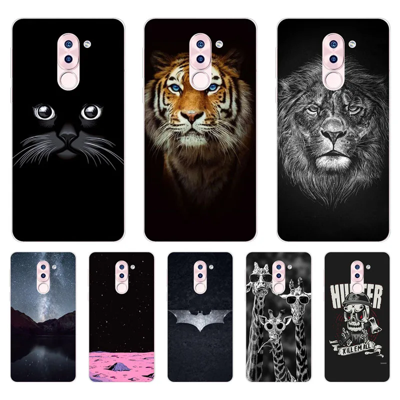 Huawei mate 9 lite Case Silicon tigon beast Painting Soft TPU Back Cover for Protect Phone cases shell |