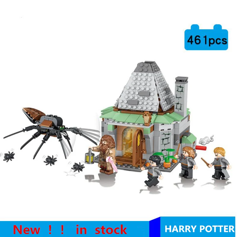 

2019 New Castle Movie Harri Potter Sets 461Pcs Hagrid's Hut Compatible LegoL Model Building Kits Blocks Bricks Toys For Child