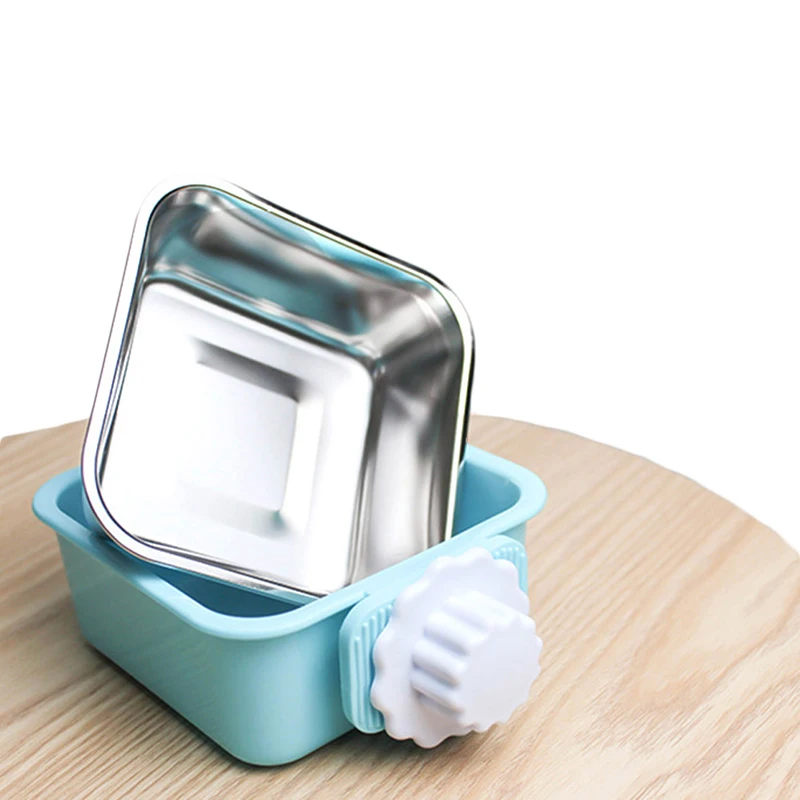 Pet Bowl Stainless Steel Water Food Feeder Feeding Dog Puppy Cat Hanging Cage Square Bowls Pets Supplies Dogs Cats Crate Cage Pet Bowl Stainless Steel Water Food Feeder Feeding Dog Puppy Cat Hanging Cage Square Bowls Pets Supplies Dogs Cats Crate Cage