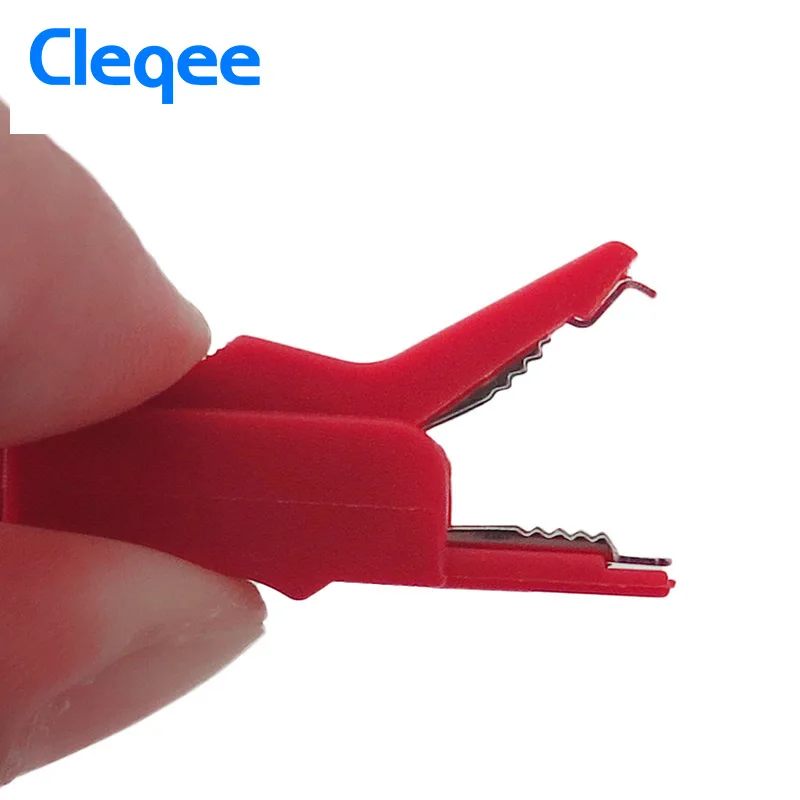 Cleqee 10 шт. зажим типа крокодил к 4 мм тестовому адаптеру банан|10pcs alligator clips|alligator