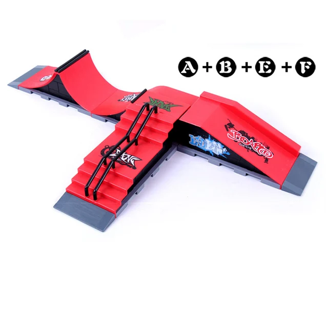 US $77.95 Free Shipping Model ABEF Mini Ramp Finger Skateboard Park TechDeck Skate Park Includes 4 Finger