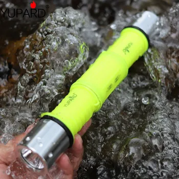 

YUPARD white yellow light Underwater diver Waterproof XM-L2 LED T6 Flashlight Torch diving 80m+2*2200mAh 18650 battery+charger