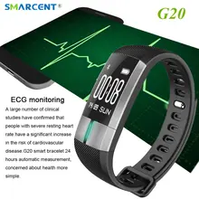 Smarcent G20 Приборы для измерения артериального давления Смарт Браслет ЭКГ Дата мониторинга браслет pulsometro Фитнес трекер SmartBand IP67